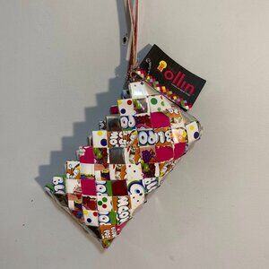 Nahui Ollin Candy Wrapper Clutch Purse 7 x 4 New Wristlet Bag